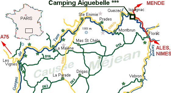 Gorges du Tarn-acc�s